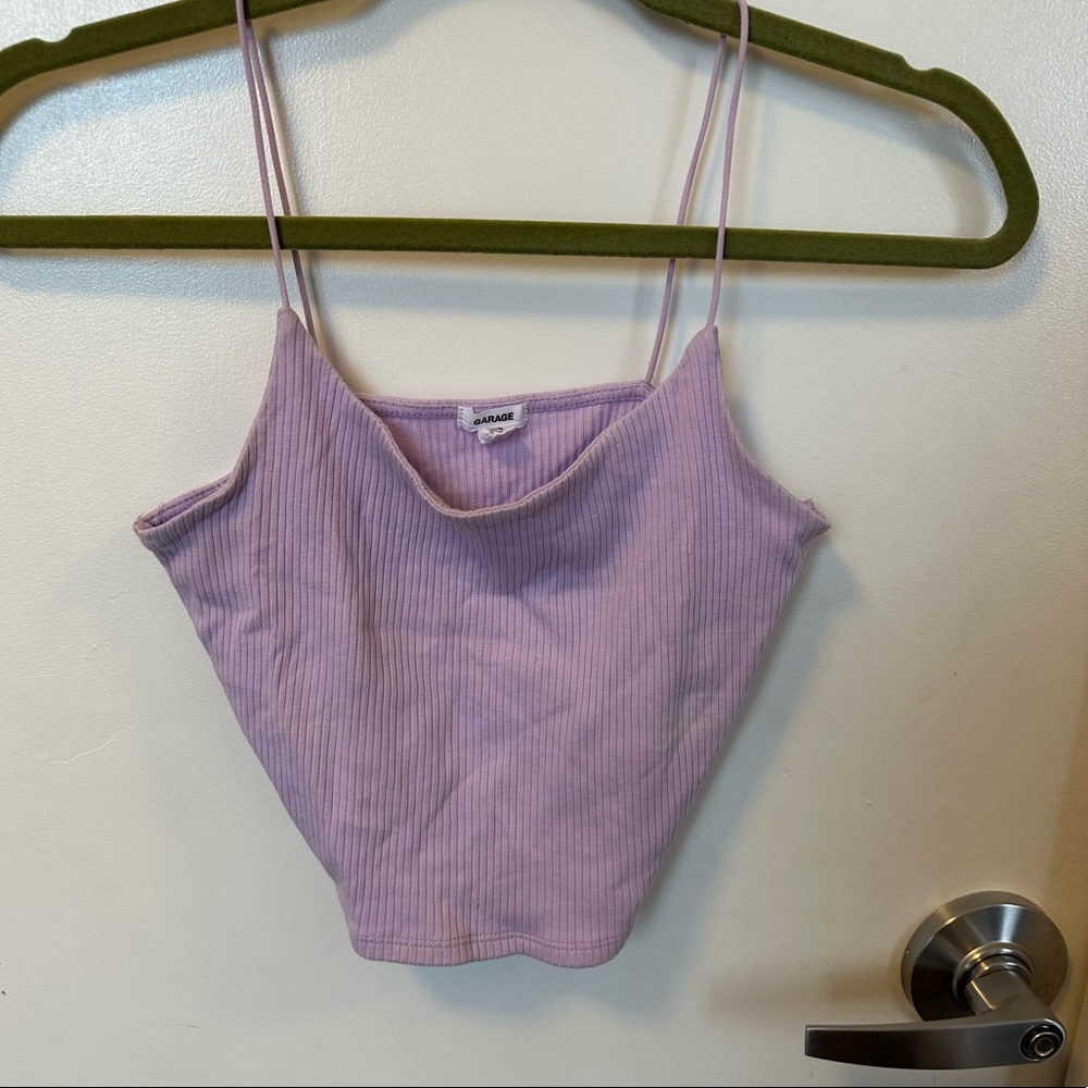 Garage lavender crop top